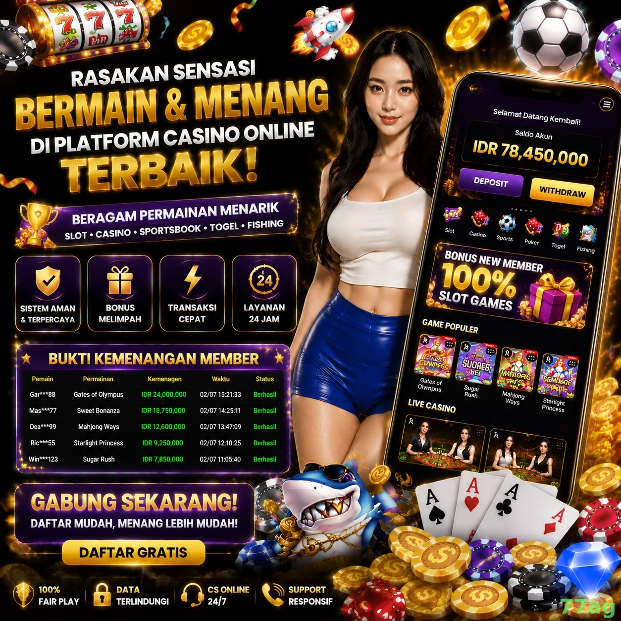Kelebihan dan Kekurangan Bermain di 77ag